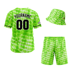 Custom Hawaiian Baseball Jersey and Shorts Set 2 Pieces Print Beach Suit with adults and kid for Bucket Hats