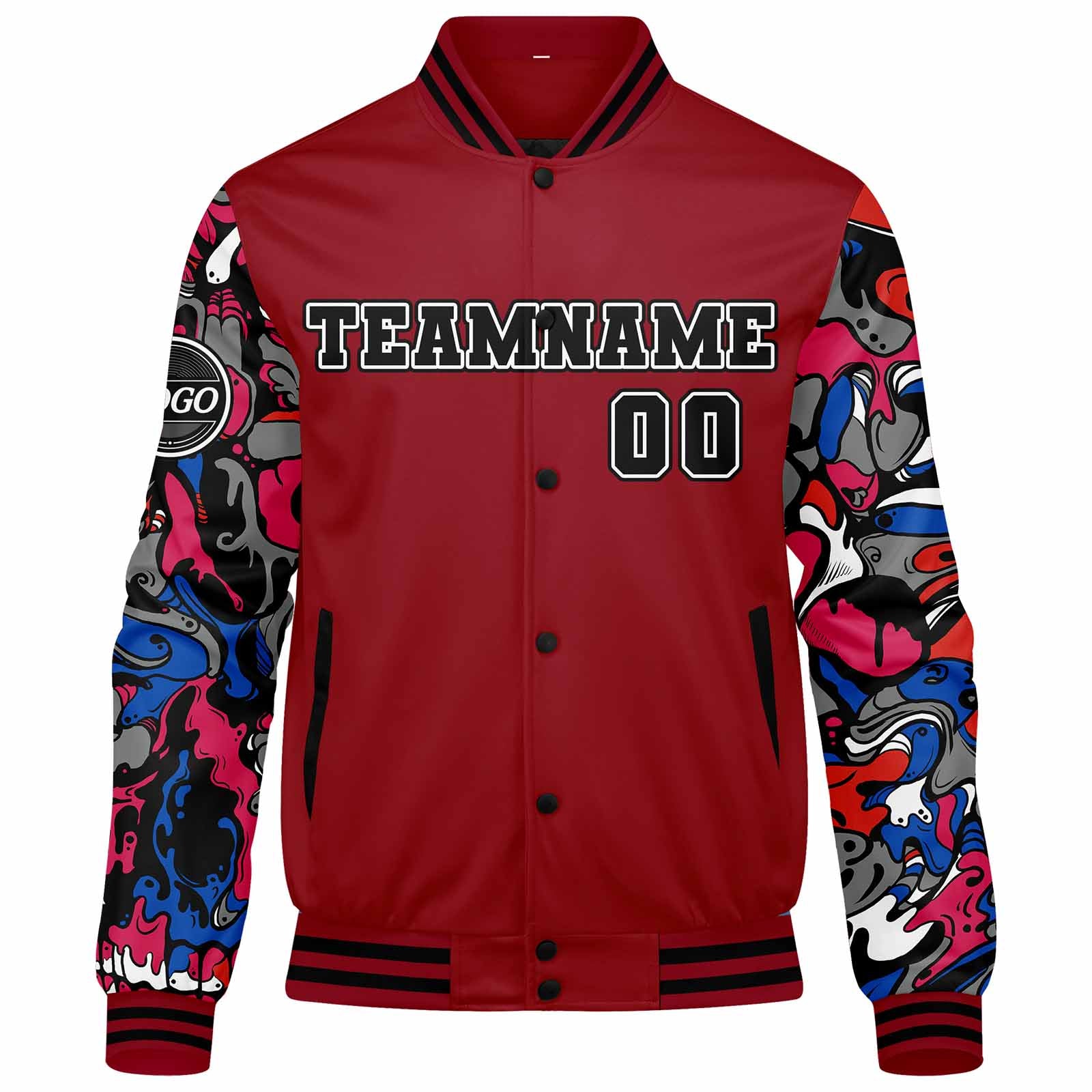 Custom Varsity Jacket Letterman Jacket For Men, Women And Youth Red