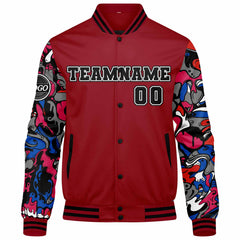 Custom Varsity Jacket Letterman Jacket For Men, Women And Youth Red