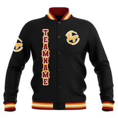 Custom Black Red Yellow  Waterproof Varsity Jackets Personalized Stitched Name Number Logo to Letterman Jackets