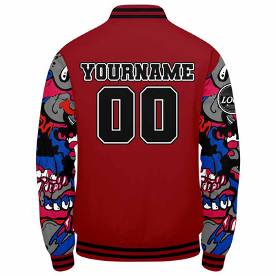 Custom Varsity Jacket Letterman Jacket For Men, Women And Youth Red