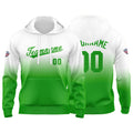 Custom Gradient Hoodie For Man Woman Girl Boy Print Your Logo Name Number Green