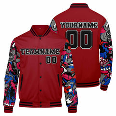 Custom Varsity Jacket Letterman Jacket For Men, Women And Youth Red