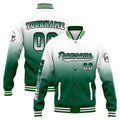 Custom Varsity Jacket Letterman Jacket For Men, Women And Youth White&Green