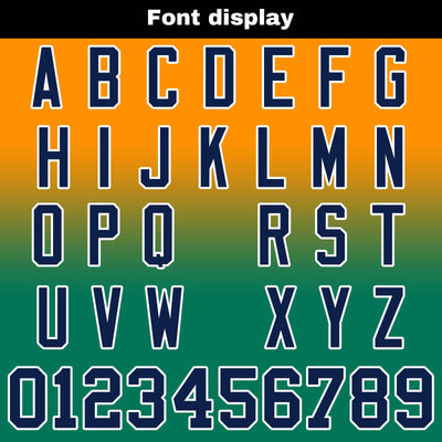 Custom Gradient Hoodie For Man Woman Girl Boy Print Your Logo Name Number Orange Green
