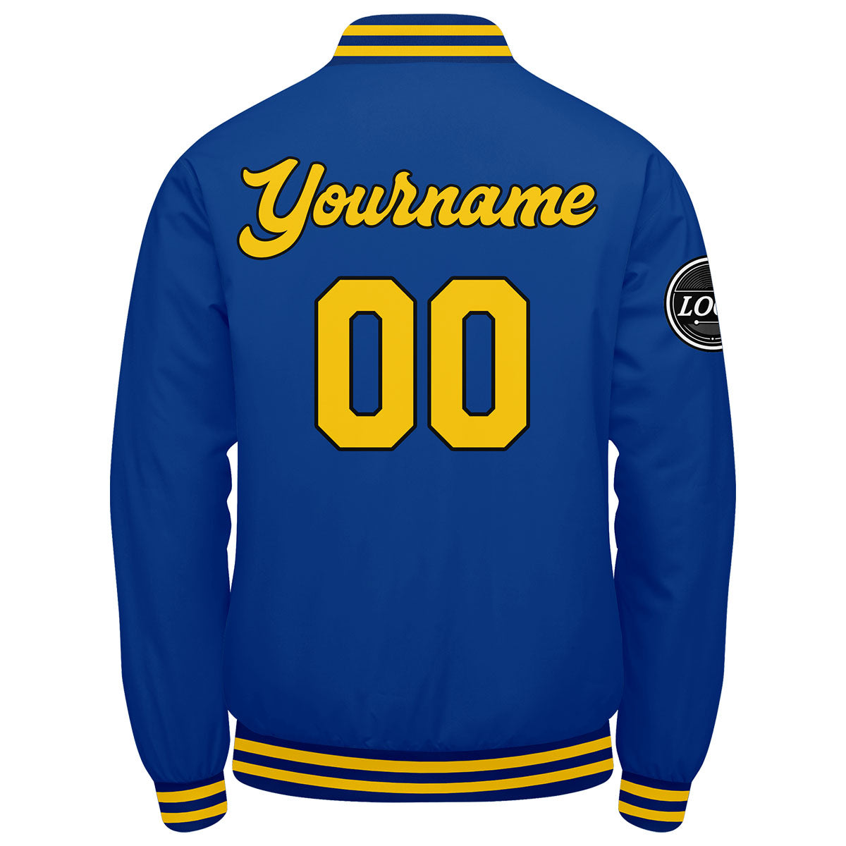 Custom Varsity Jacket Letterman Jacket For Men, Women And Youth Royal Yellow