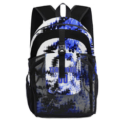 Customize Blue White Backpacks Featuring Personalized Names, Numbers and Logos