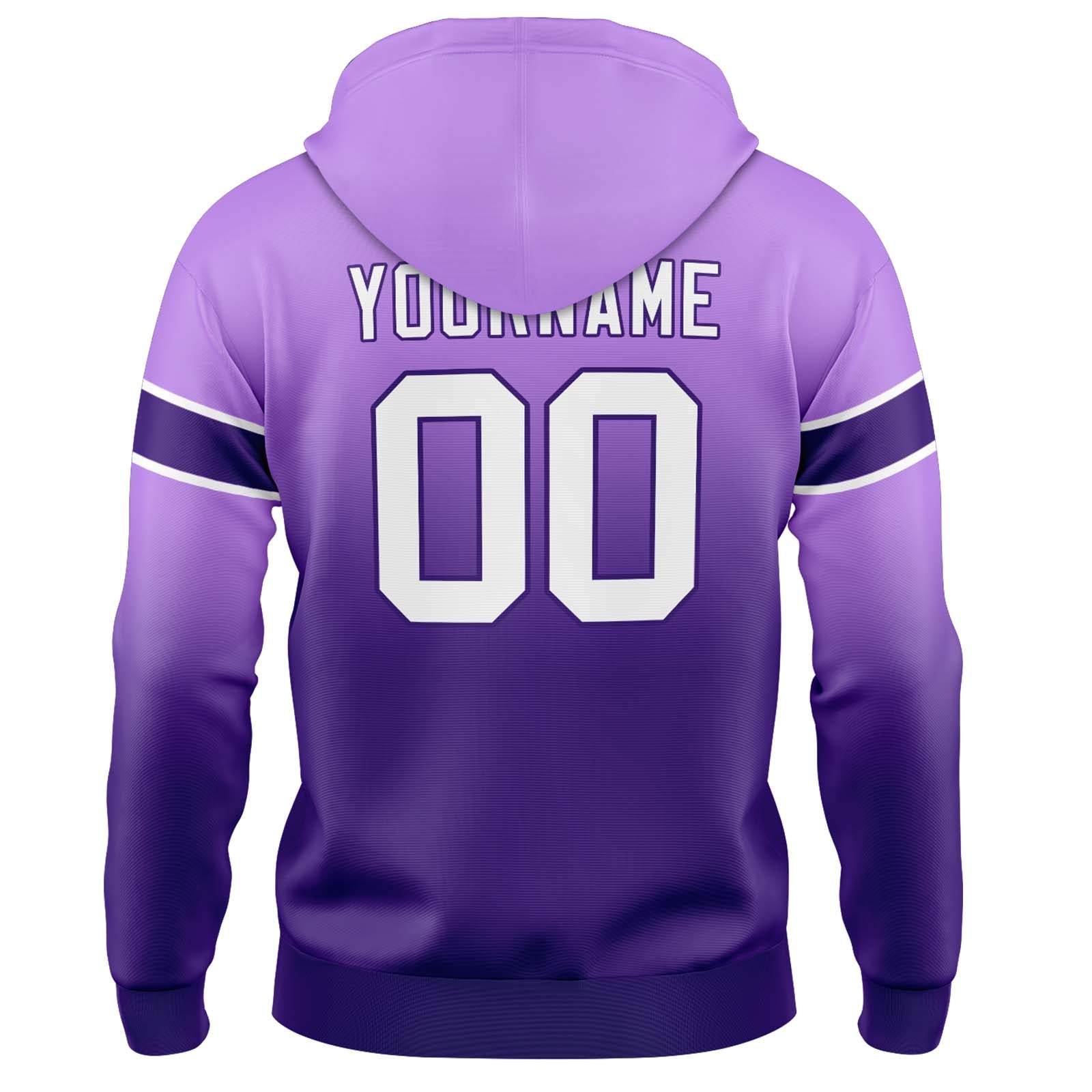 Custom Gradient Hoodie For Man Woman Girl Boy Print Your Logo Name Number Purple