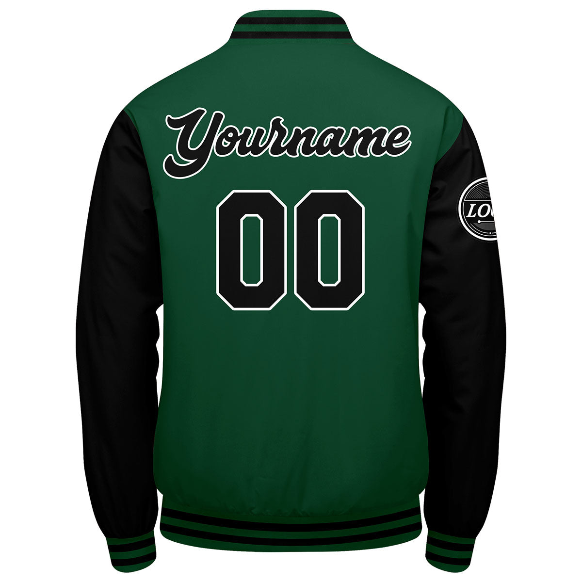 Custom Varsity Jacket Letterman Jacket For Men, Women And Youth Green Black