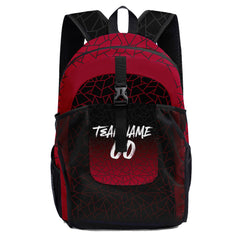 Customize Red White Black Backpacks Featuring Personalized Names, Numbers and Logos