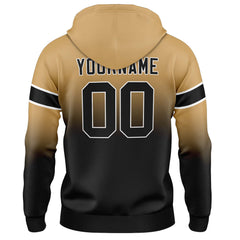 Custom Gradient Hoodie For Man Woman Girl Boy Print Your Logo Name Number Gold Black