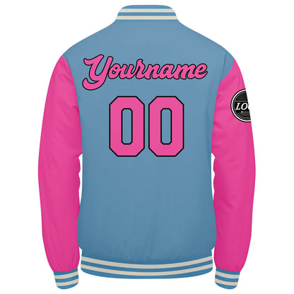Custom Varsity Jacket Letterman Jacket For Men, Women And Youth Pink