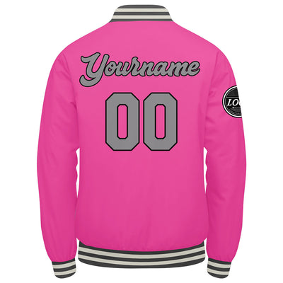 Custom Varsity Jacket Letterman Jacket For Men, Women And Youth Pink