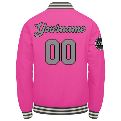 Custom Varsity Jacket Letterman Jacket For Men, Women And Youth Pink