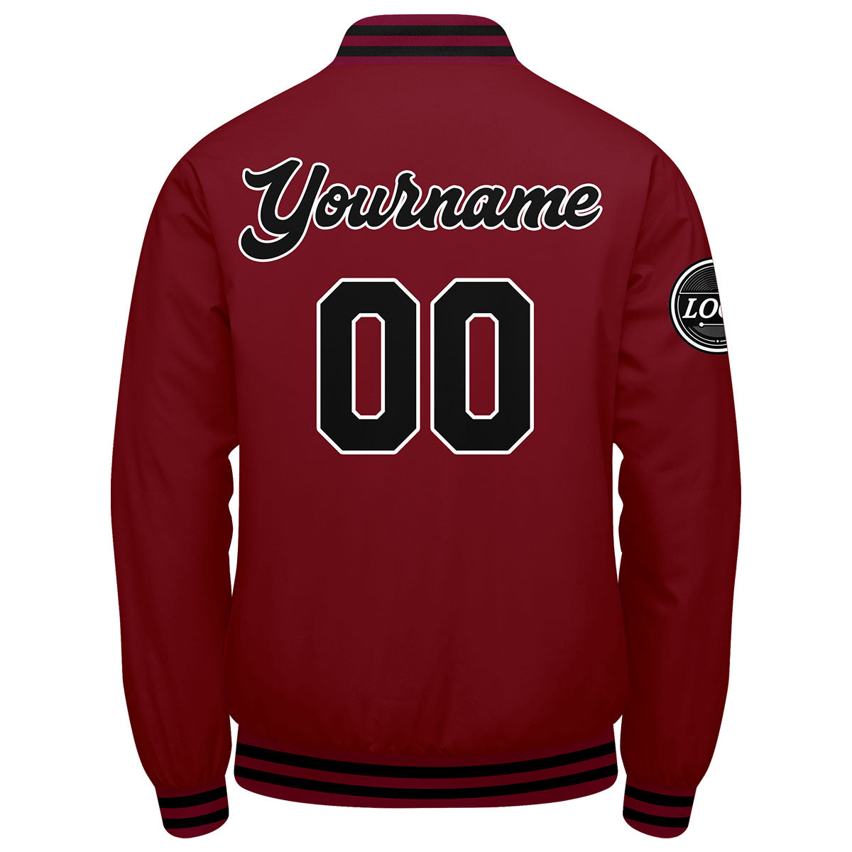 Custom Varsity Jacket Letterman Jacket For Men, Women And Youth Crimson Black