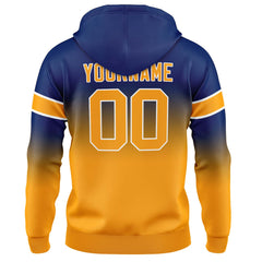 Custom Gradient Hoodie For Man Woman Girl Boy Print Your Logo Name Number Navy Orange