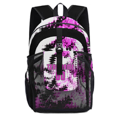 Customize Pink White Backpacks Featuring Personalized Names, Numbers and Logos