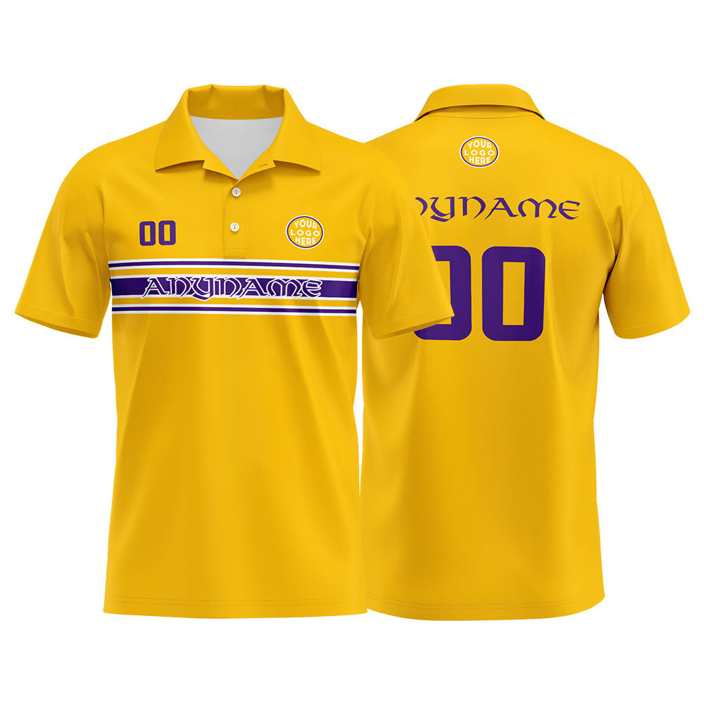 Custom Football Polo Shirts  for Men, Women, and Kids Add Your Unique Logo&Text&Number Minnesota