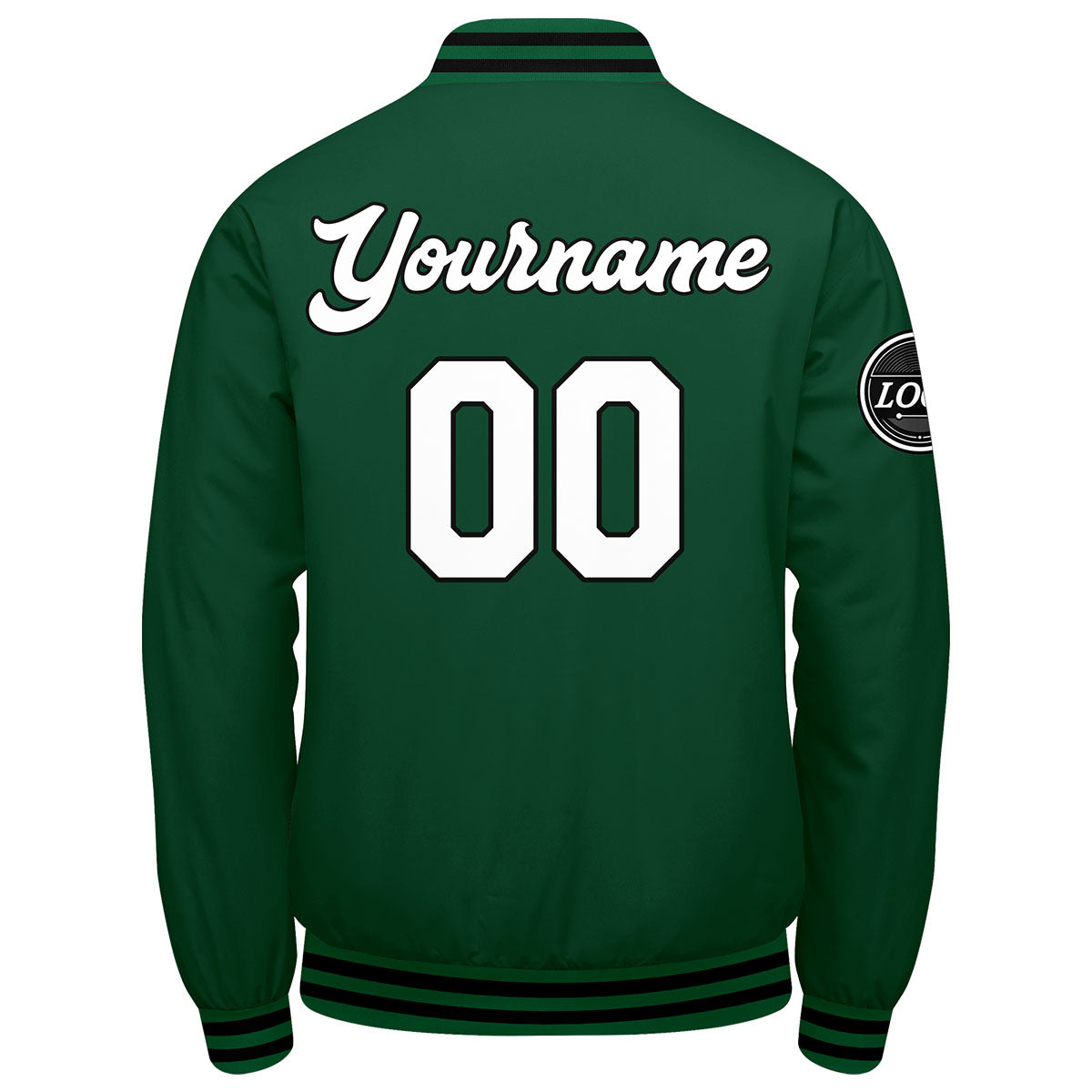 Custom Varsity Jacket Letterman Jacket For Men, Women And Youth Green Black White