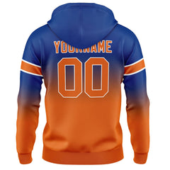 Custom Gradient Hoodie For Man Woman Girl Boy Print Your Logo Name Number Royal Orange