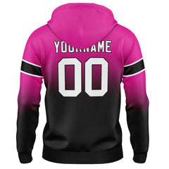 Custom Gradient Hoodie For Man Woman Girl Boy Print Your Logo Name Number Rose Black