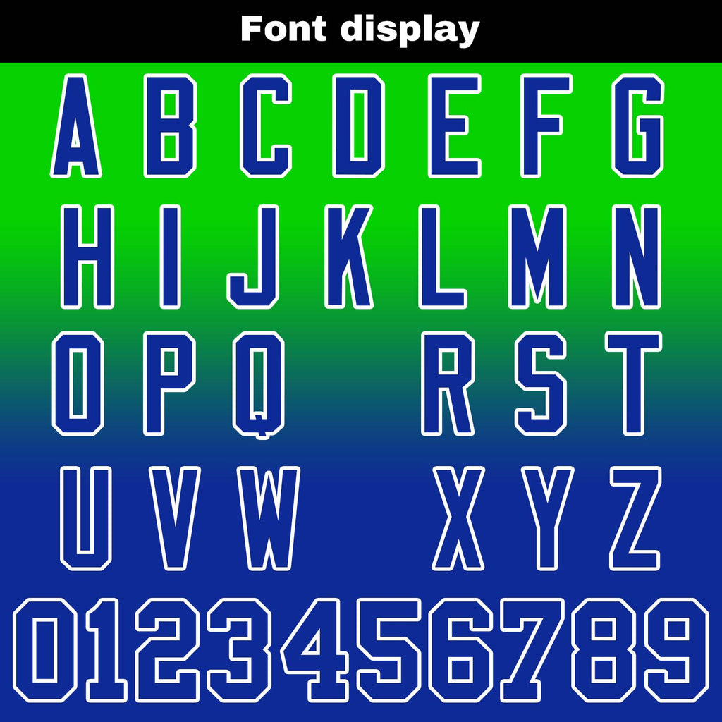 Custom Gradient Hoodie For Man Woman Girl Boy Print Your Logo Name Number Green Blue