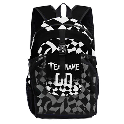 Customize White Black Backpacks Featuring Personalized Names, Numbers and Logos