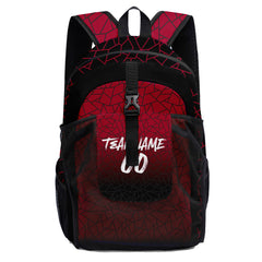 Customize Red White Black Backpacks Featuring Personalized Names, Numbers and Logos