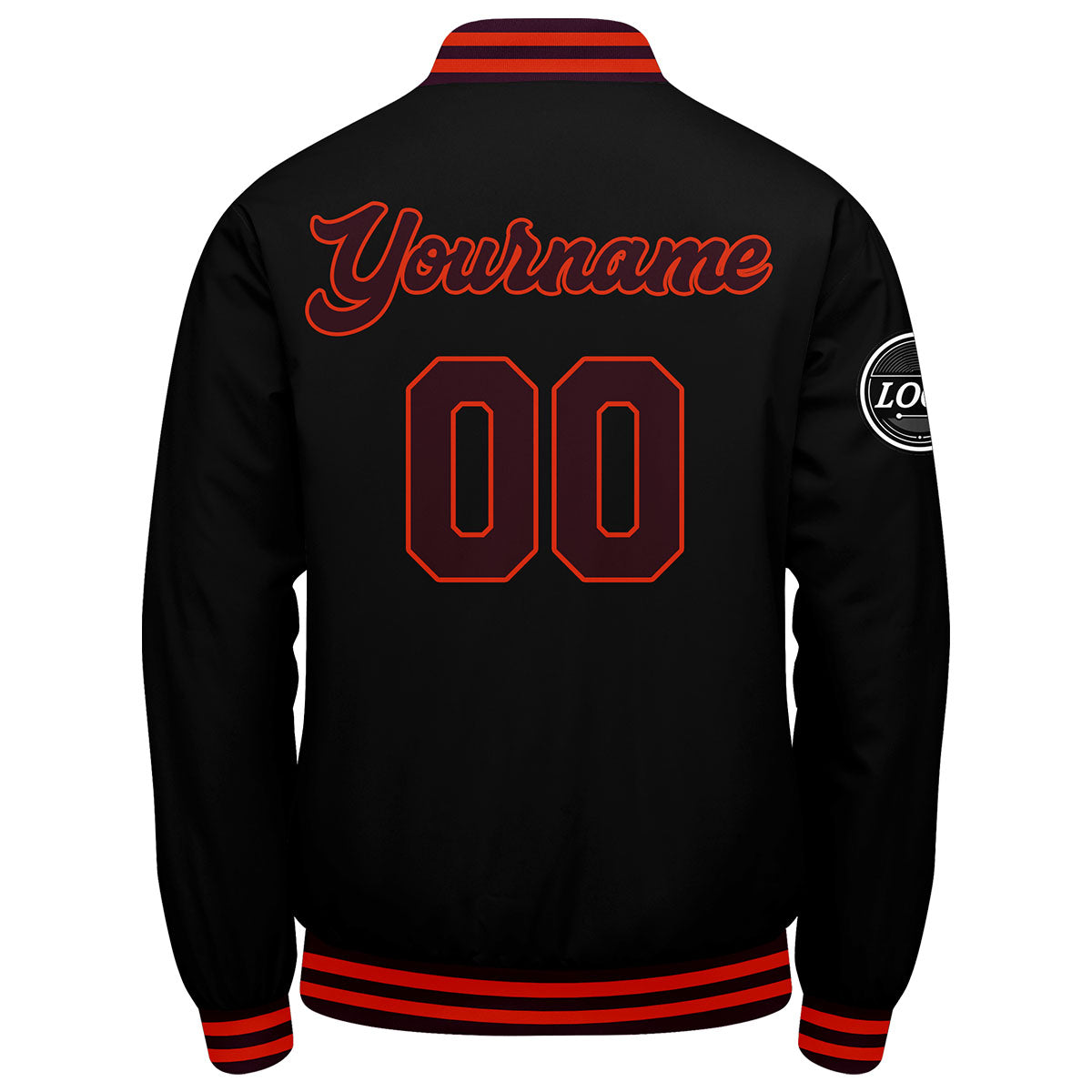 Custom Varsity Jacket Letterman Jacket For Men, Women And Youth Marroon Black Orange