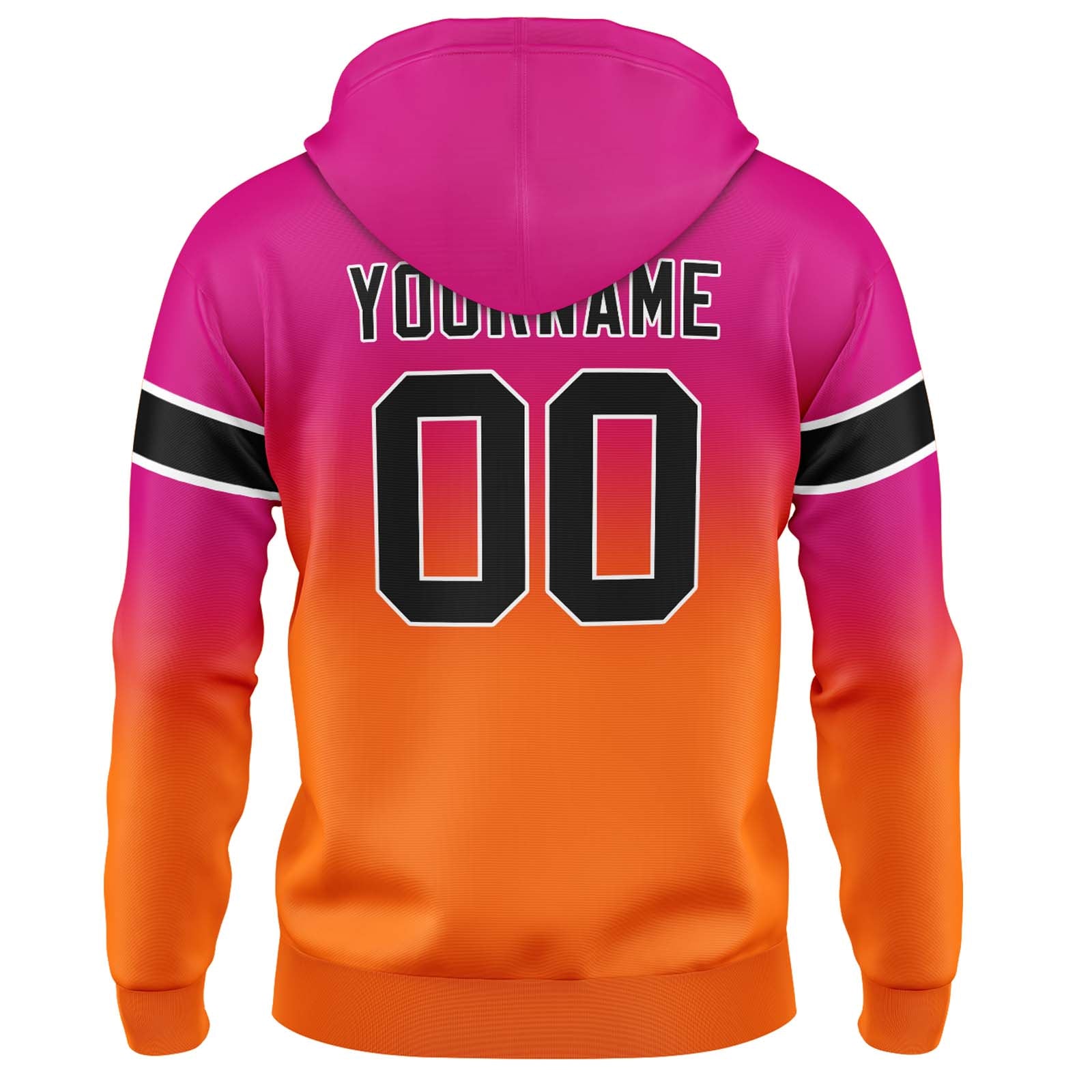 Custom Gradient Hoodie For Man Woman Girl Boy Print Your Logo Name Number Rose Orange