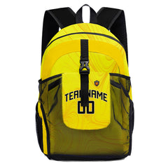 Customize Yellow Black Backpacks Featuring Personalized Names, Numbers and Logos