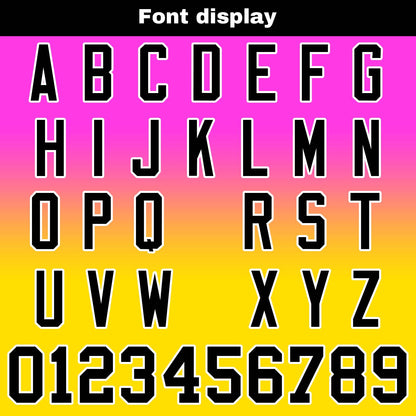 Custom Gradient Hoodie For Man Woman Girl Boy Print Your Logo Name Number Pink Yellow