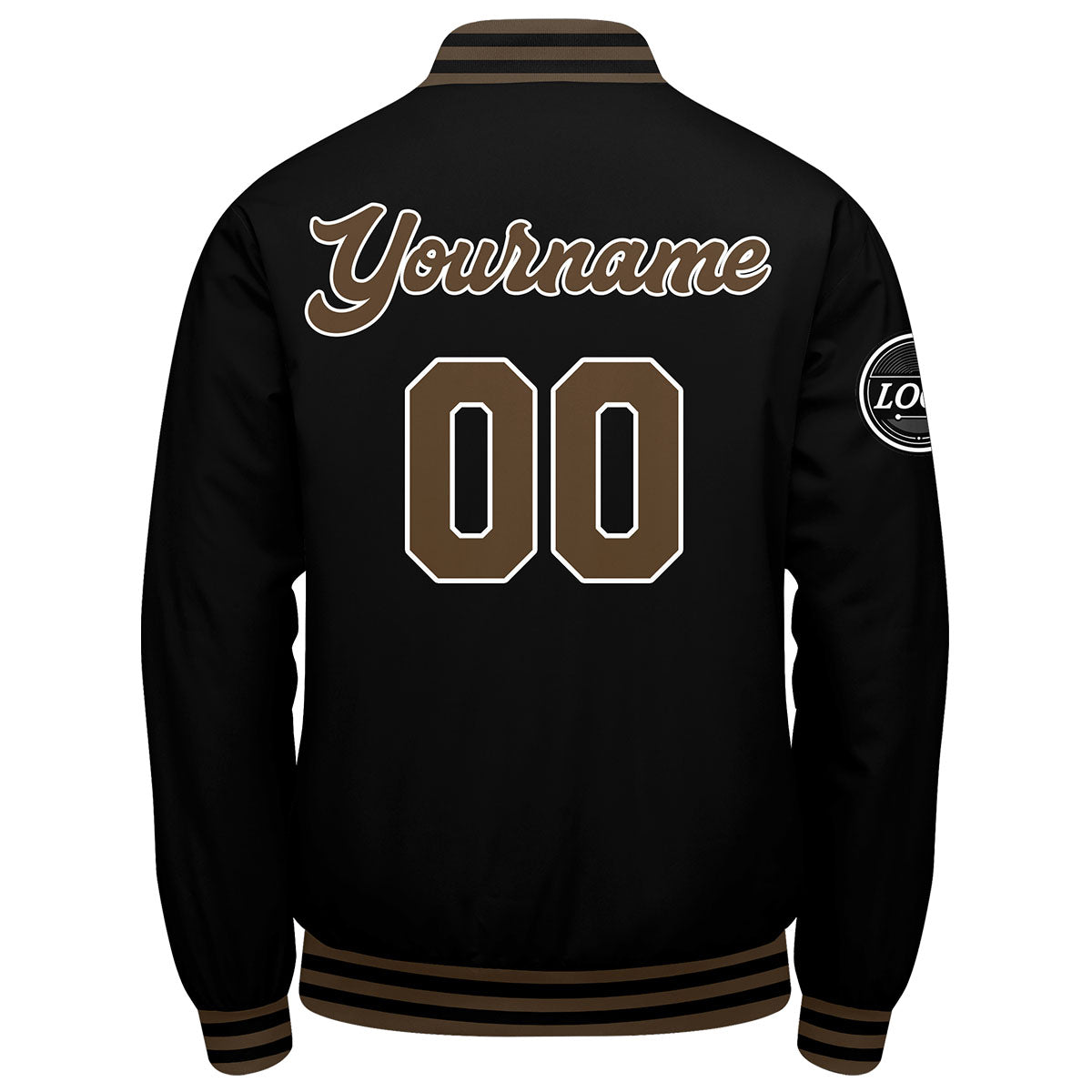 Custom Varsity Jacket Letterman Jacket For Men, Women And Youth Black Brown