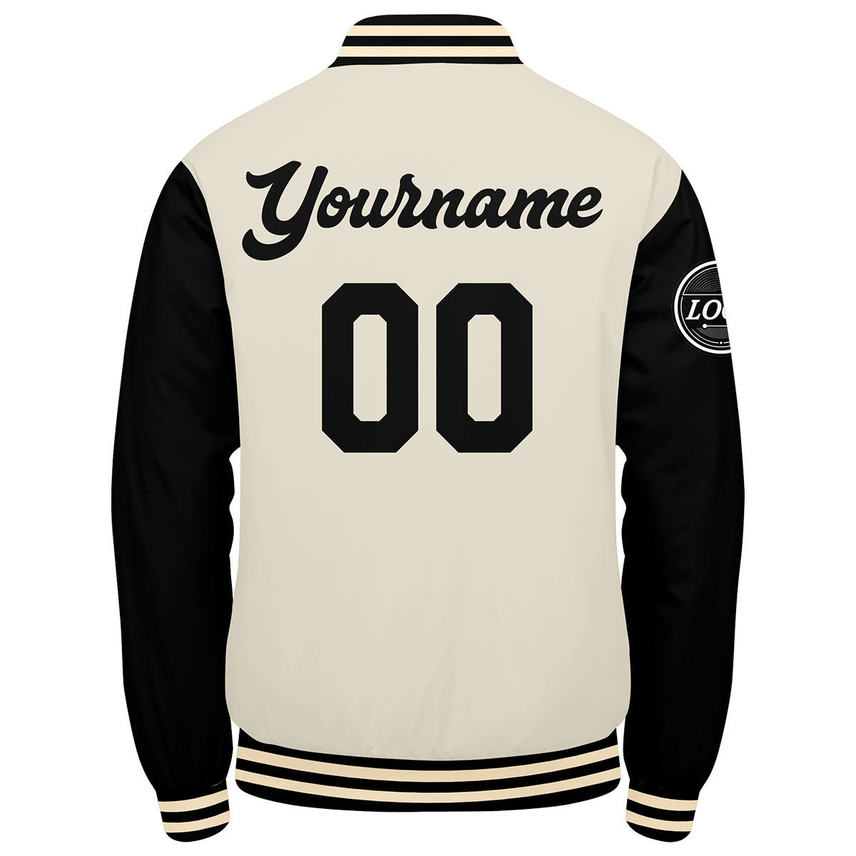 Custom Varsity Jacket Letterman Jacket For Men, Women And Youth Black Cream