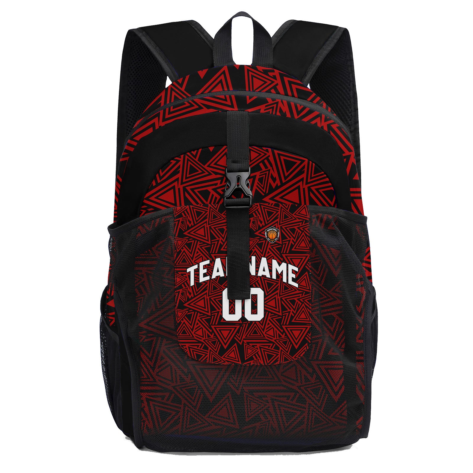 Customize Red White Backpacks Featuring Personalized Names, Numbers and Logos