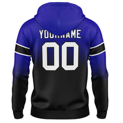 Custom Gradient Hoodie For Man Woman Girl Boy Print Your Logo Name Number Royal Black