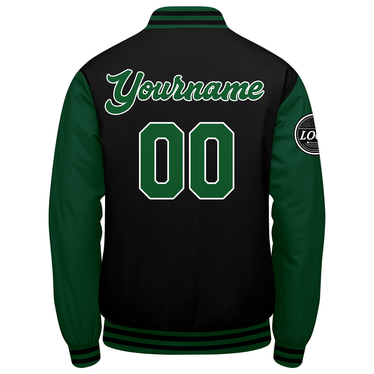 Custom Varsity Jacket Letterman Jacket For Men, Women And Youth Green Black