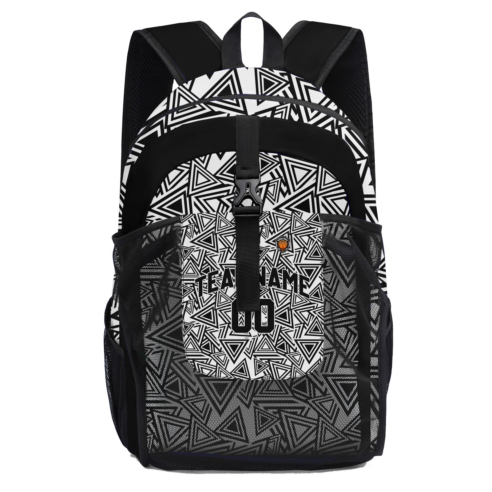 Customize Black White Backpacks Featuring Personalized Names, Numbers and Logos