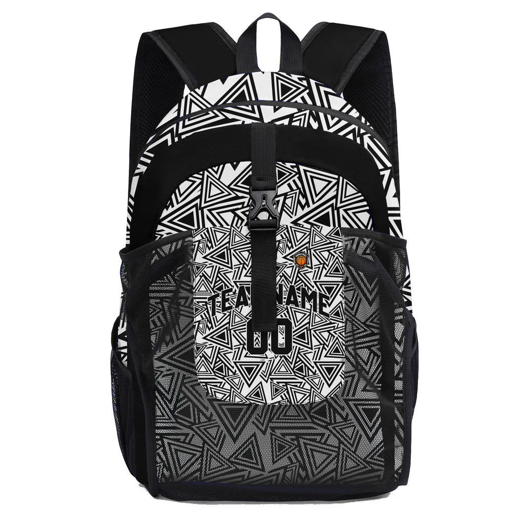 Customize Black White Backpacks Featuring Personalized Names, Numbers and Logos
