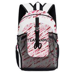 Customize Red White Black Backpacks Featuring Personalized Names, Numbers and Logos