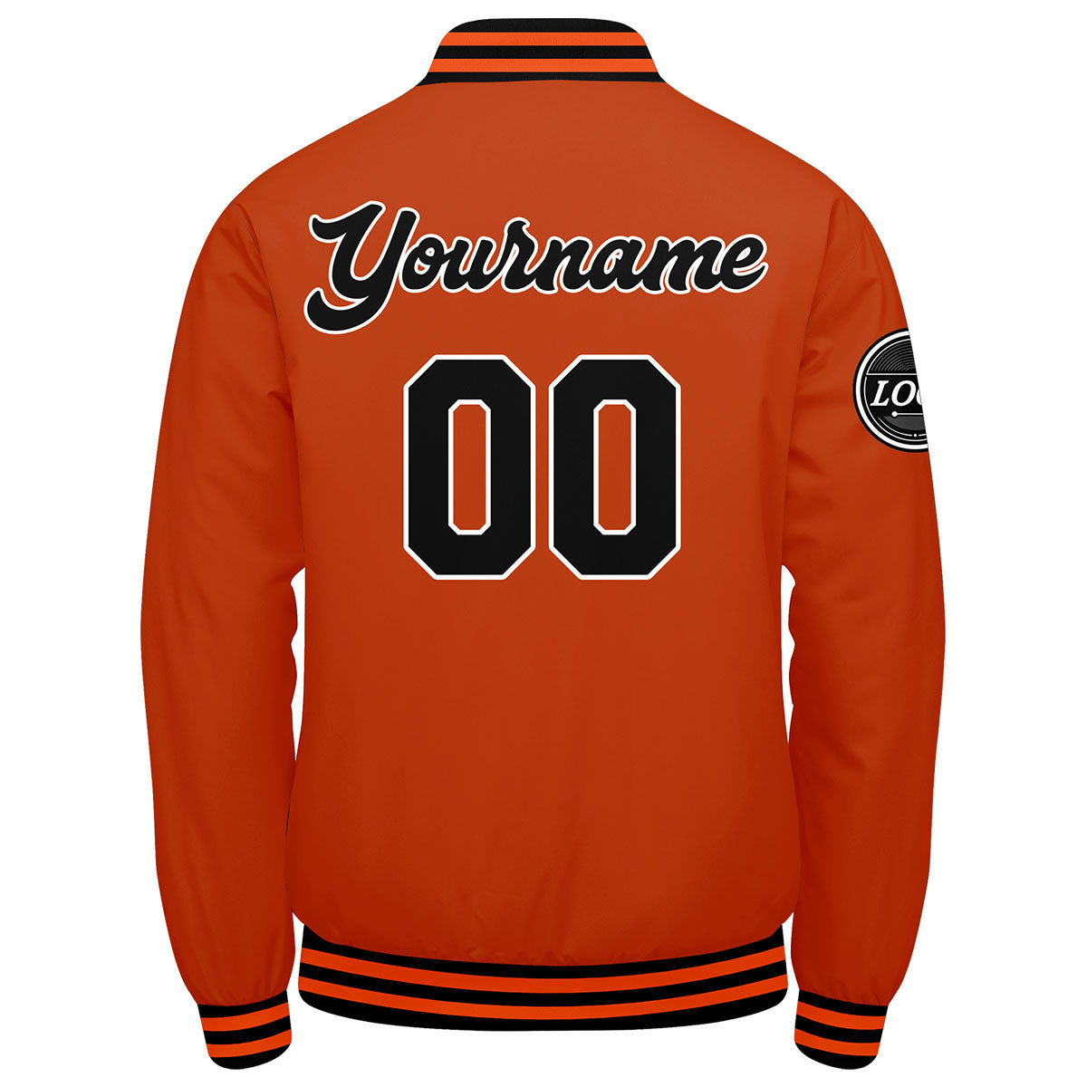 Custom Varsity Jacket Letterman Jacket For Men, Women And Youth Black Orange