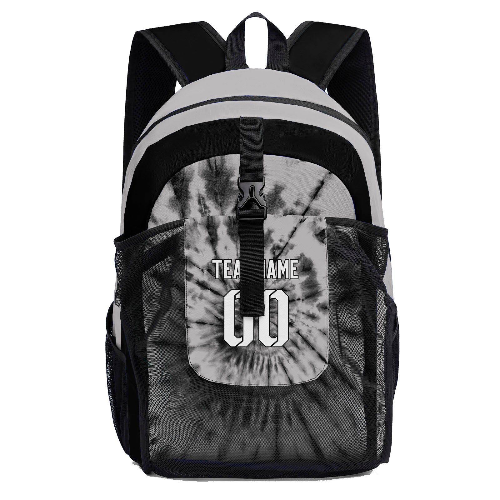 Customize Gray White Sports Backpacks Featuring Personalized Names, Numbers and Logos