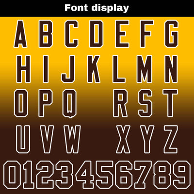 Custom Gradient Hoodie For Man Woman Girl Boy Print Your Logo Name Number Yellow Brown