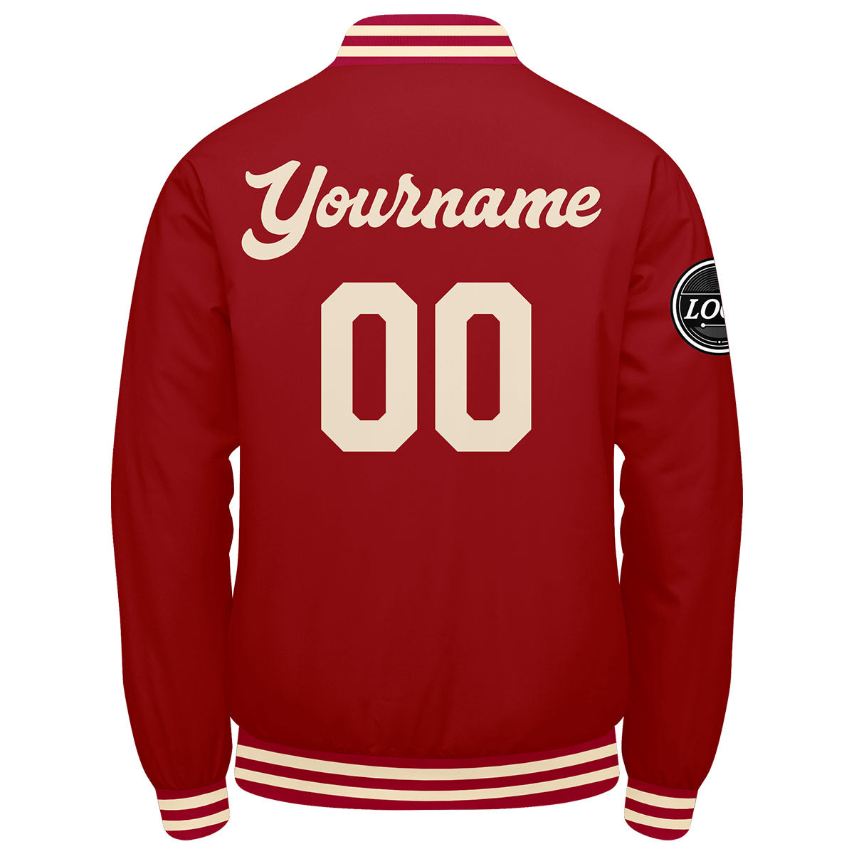 Custom Varsity Jacket Letterman Jacket For Men, Women And Youth Red Cream