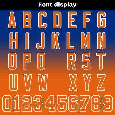 Custom Gradient Hoodie For Man Woman Girl Boy Print Your Logo Name Number Royal Orange