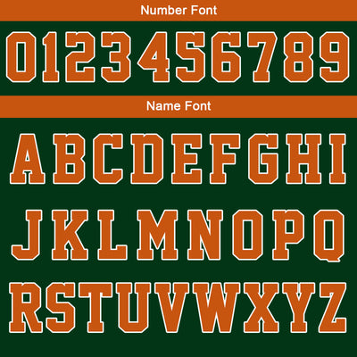 Custom Varsity Jacket Letterman Jacket For Men, Women And Youth Drak Green Orange