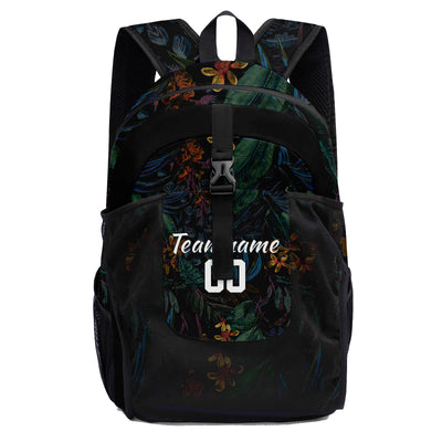 Customize Green White Backpacks Featuring Personalized Names, Numbers and Logos