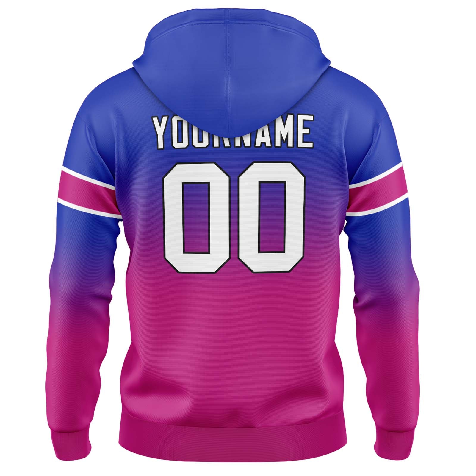 Custom Gradient Hoodie For Man Woman Girl Boy Print Your Logo Name Number Royal Rose