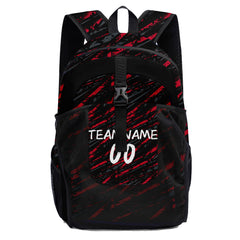 Customize Red Gray White Backpacks Featuring Personalized Names, Numbers and Logos