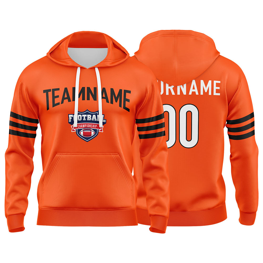 Custom Sweatshirt Hoodie For Men Women Girl Boy Print Your Logo Name Number Orange&Black&White